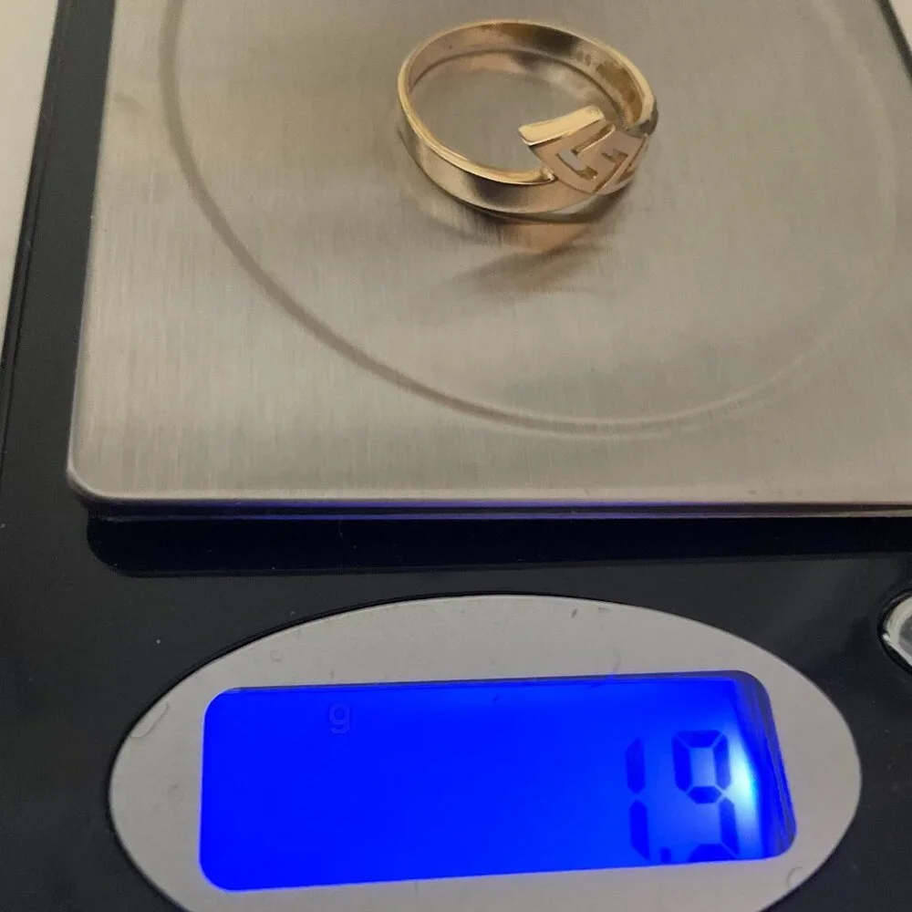14k solid gold Greek style ring very unique